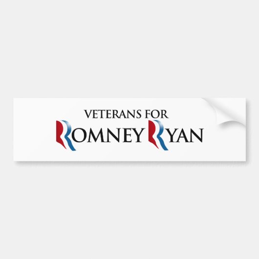 VETERANEN VOOR ROMNEY RYAN.png Bumpersticker (Voorkant)