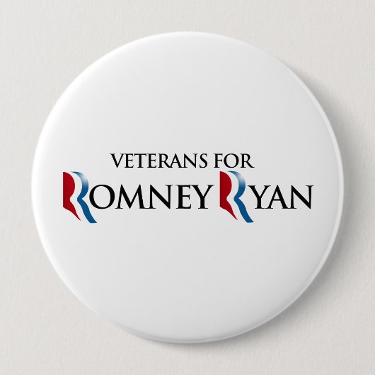 VETERANEN VOOR ROMNEY RYAN.png Ronde Button 4,0 Cm (Voorkant)