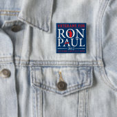 Veteranen voor Ron Paul Retro Button (In situ)