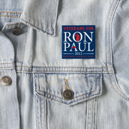 Veteranen voor Ron Paul Retro Button (In situ)