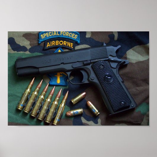 Veteranen voor speciale krachten Groene berets Afd Poster (Voorkant)