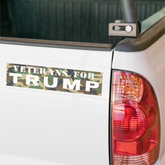 Veteranen voor Trump 2016 Bumpersticker (Op Truck)