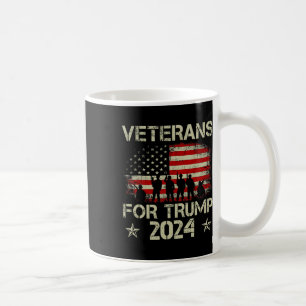 Veteranen voor Trump 2024 Amerikaanse vlag 4 juli Koffiemok
