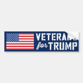 Veteranen voor Trump 2024 Bumpersticker (Voorkant)