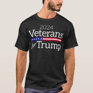 Veteranen voor Trump 2024 Conservatieve Republikei T-shirt