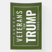 Veteranen voor Trump 2024 - olijfgroen Spandoek (Verticaal)