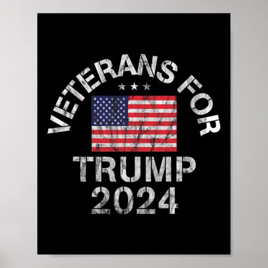 Veteranen voor Trump 2024 Poster (Voorkant)