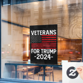 Veteranen voor Trump 2024 Pro Trump Raamsticker