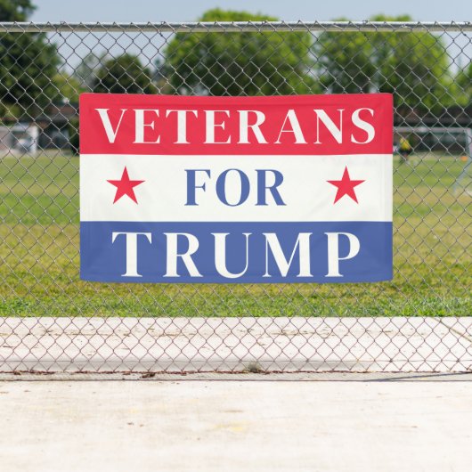 Veteranen voor Trump 2024 | Republikeins stemrecht Spandoek (Insitu)