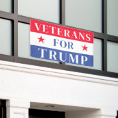Veteranen voor Trump 2024 | Republikeins stemrecht Spandoek (Buitenkant Gebouw)
