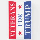 Veteranen voor Trump 2024 | Republikeins stemrecht Spandoek (Verticaal)