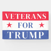Veteranen voor Trump 2024 | Republikeins stemrecht Spandoek (Horizontaal)