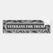 Veteranen voor TRUMP Grey Camo Pattern Bumpersticker (Voorkant)