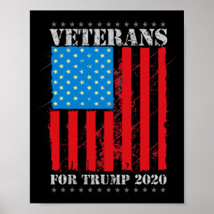Veteranen Voor Trump Militaire Republikeinse Aanha Poster