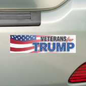 Veteranen voor Trump Patriotic American Flag Bumpersticker (Op auto)