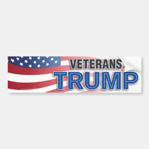 Veteranen voor Trump Patriotic American Flag Bumpersticker