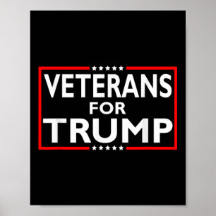 Veteranen voor Trump President 2024 Poster
