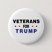 Veteranen voor Trump Ronde Button 5,7 Cm (Voorkant)