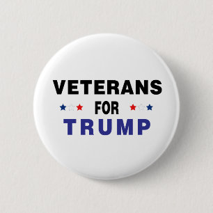 Veteranen voor Trump Ronde Button 5,7 Cm