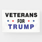Veteranen voor Trump Spandoek (Horizontaal)