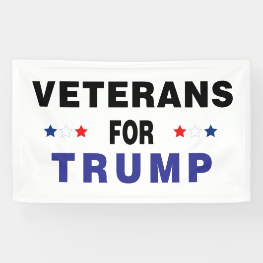 Veteranen voor Trump Spandoek (Horizontaal)
