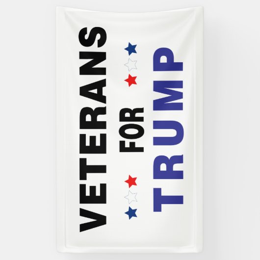 Veteranen voor Trump Spandoek (Verticaal)