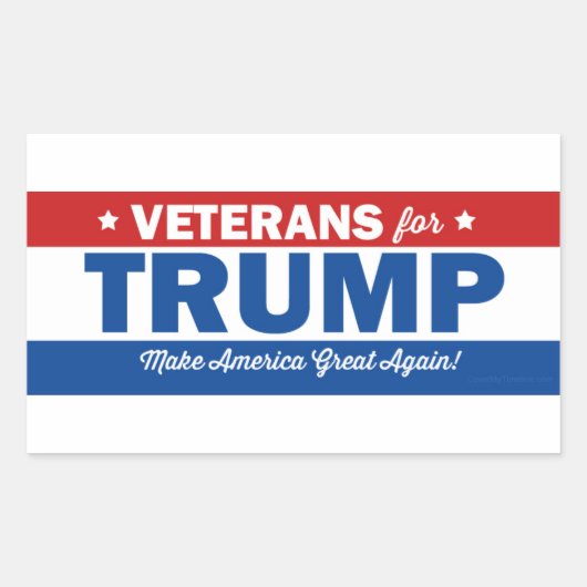 Veteranen voor Trump Stickers - Set van 4 (Voorkant)