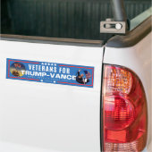 Veteranen voor Trump Vance 2024 Bumpersticker (Op Truck)