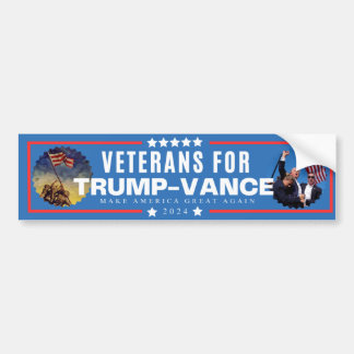 Veteranen voor Trump Vance 2024 Bumpersticker
