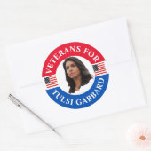 Veteranen voor Tulsi Gabbard Ronde Sticker
