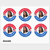 Veteranen voor Tulsi Gabbard Ronde Sticker