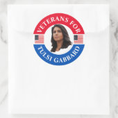 Veteranen voor Tulsi Gabbard Ronde Sticker