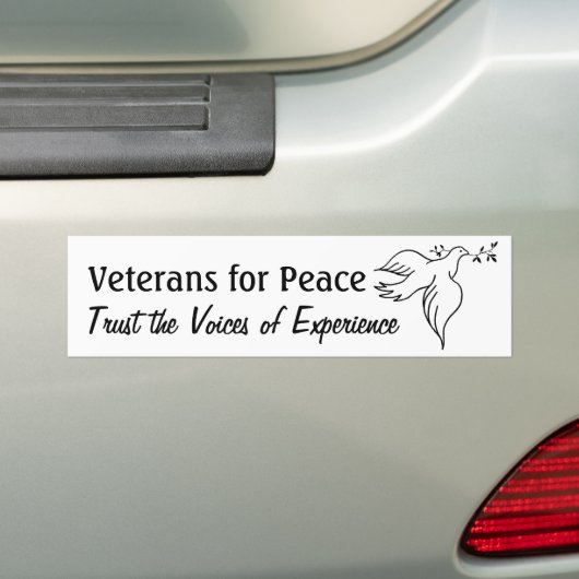 Veteranen voor vrede bumpersticker (Op auto)