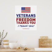 Veteranen, vrijheid Bedankt je. Poster (Keuken)