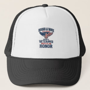 Veteranen Vrouw Eer Patriottische Adelaar Shirt Trucker Pet