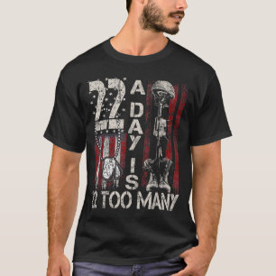 Veteranen Zelfmoord Bewustzijnslint 22 Per Dag Is T-shirt