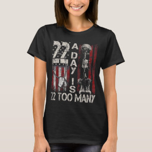 Veteranen Zelfmoord Bewustzijnslint 22 Per Dag Is  T-shirt