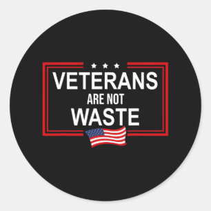 Veteranen zijn geen afvallige anti-Trump pro veter Ronde Sticker