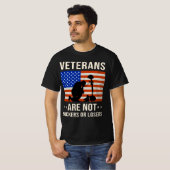 Veteranen zijn geen suckers of losers t-shirt (Voorkant volledig)