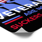 Veteranen zijn geen sukkels of lossers poster (Hoek)