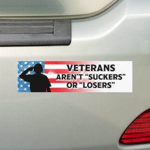 Veteranen zijn geen sukkels of verliezers tegen Tr Bumpersticker