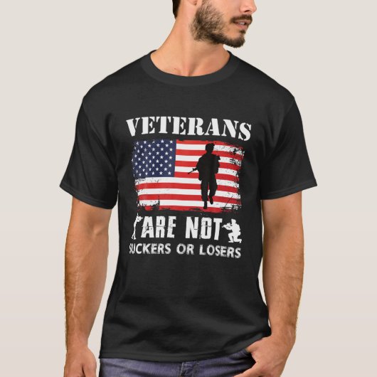 Veteranen zijn geen sukkels of verliezers van het  t-shirt (Voorkant)