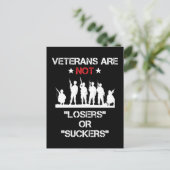 Veteranen zijn geen verliezers of sukkels briefkaart (Staand voorkant)