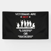Veteranen zijn geen verliezers of sukkels spandoek (Horizontaal)