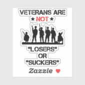 Veteranen zijn geen verliezers of sukkels sticker (Vel)