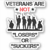 Veteranen zijn geen verliezers of sukkels sticker (Voorkant)