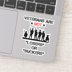 Veteranen zijn geen verliezers of sukkels sticker