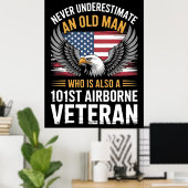 Veteranendag 2025, 101e Airborne Eagle American Poster (Thuiskantoor)