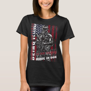 Veteranendag Amerikaans vlagleven zoals in eredivi T-shirt