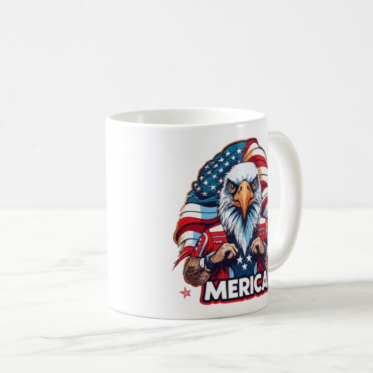 Veteranendag Amerikaanse vlag Amerika Patriottisch Koffiemok (Voorkant rechts)